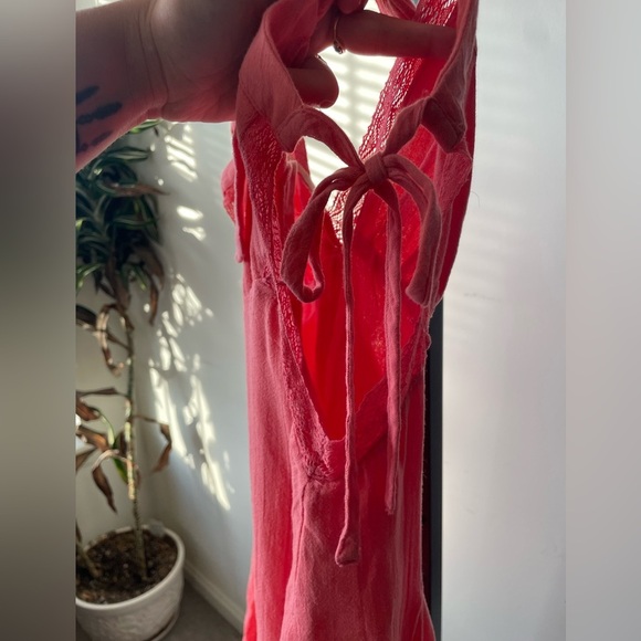 NWT Free People Vivi Mini Dress in Sugar Coral, Size Large - Picture 6 of 12